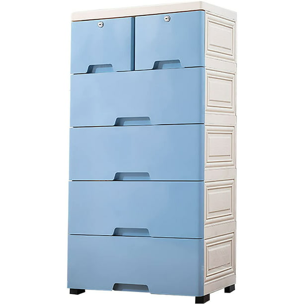 5 Drawer Tower Plastic Organizer Storage Office Cabinet Box Furniture Dresser